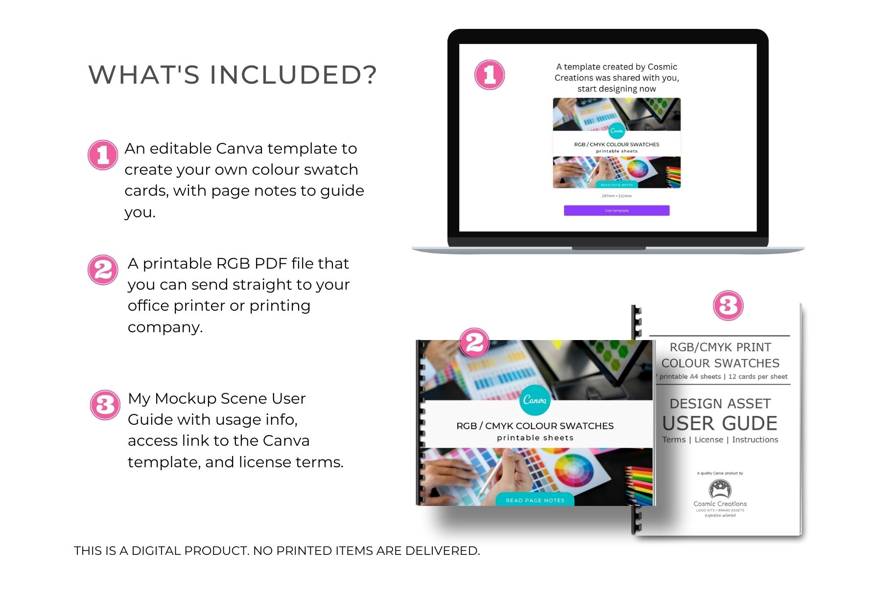 84 Colour Swatch Cards, Canva Template - Image 2