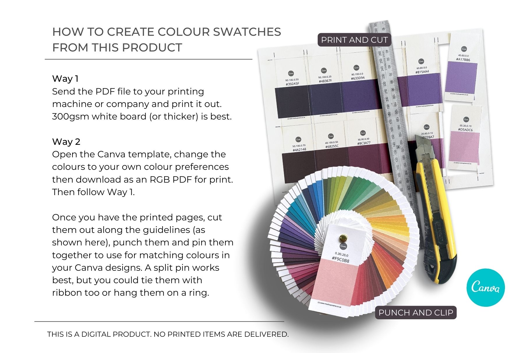 84 Colour Swatch Cards, Canva Template - Image 5