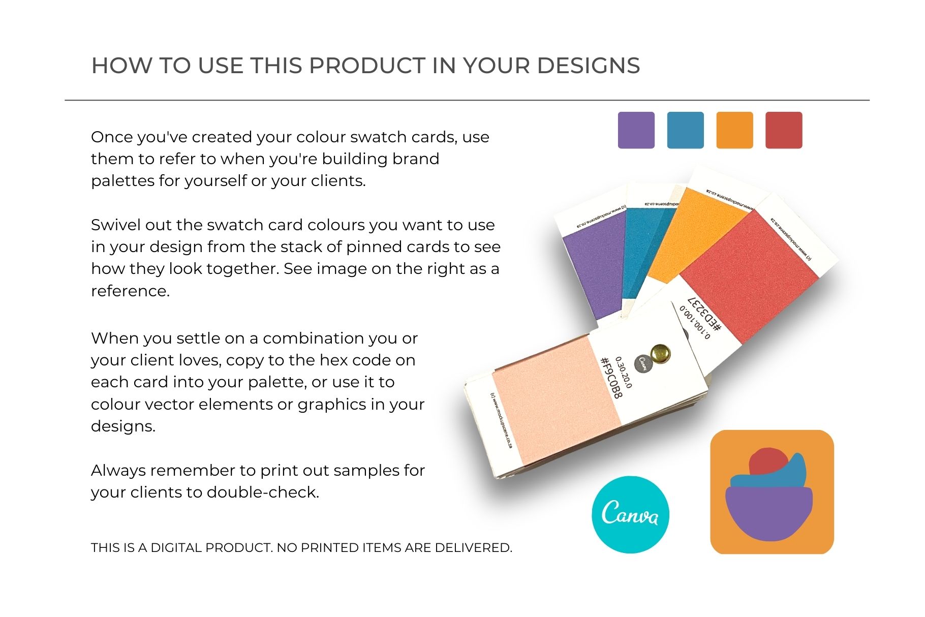 84 Colour Swatch Cards, Canva Template - Image 8