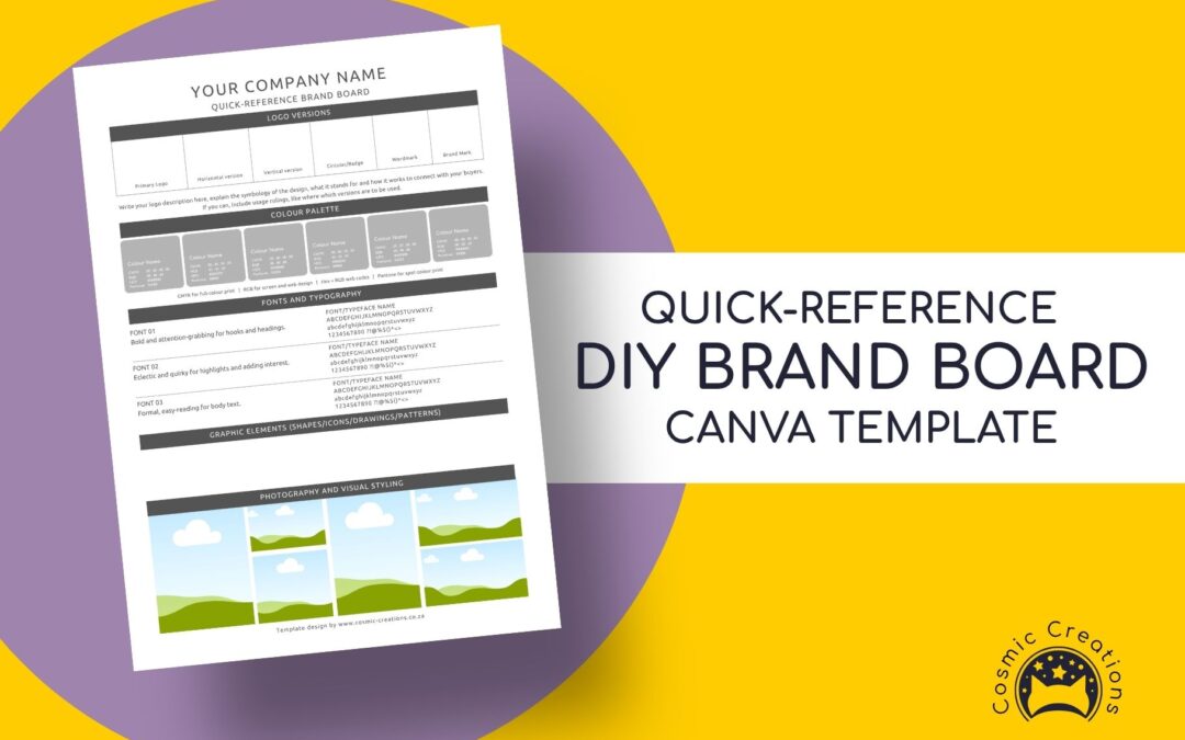 DIY Brand Board Canva Template